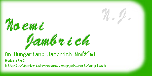 noemi jambrich business card